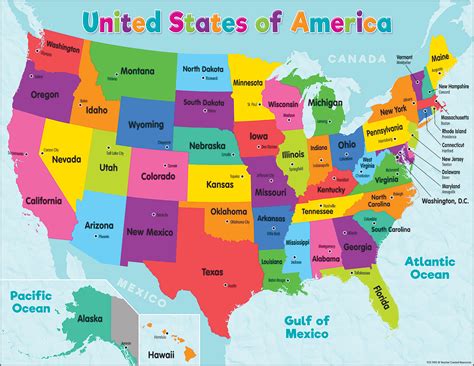 Key Principles of MAP Map of USA with Names